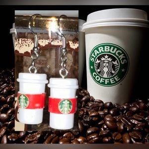 $2 COFFEE EARRINGS. NEW . STAINLESS STEEL HOOKS. $2 WITH ANY $10 ORDER OR MORE